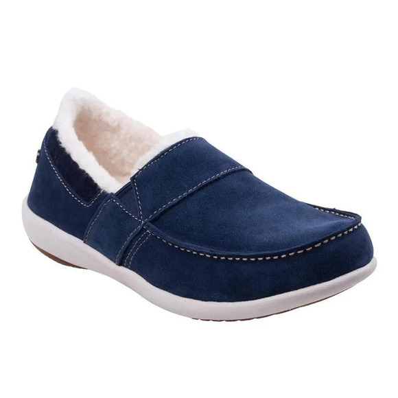 Waco Spenco girl's Wool Collared Fiesta Cozy Peacoat Slip On Loafers Size 7 - Picture 1 of 8